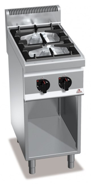 Kuchnia HIGH POWER gazowa 2-palnikowa na podstawie 10,5 kW,G7F2M Berto's