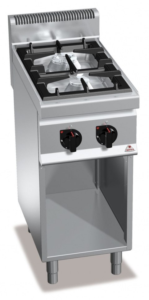 Kuchnia HIGH POWER gazowa 2-palnikowa na podstawie 10,5 kW,G7F2M Berto's