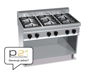 Kuchnia HIGH POWER gazowa 6-palnikowa na podstawie 31,5 kW,G7F6M Berto's