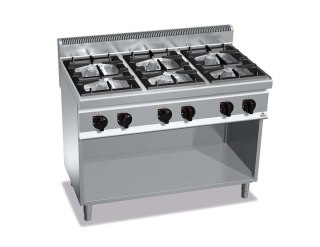 Kuchnia HIGH POWER gazowa 6-palnikowa na podstawie 31,5 kW,G7F6M Berto's