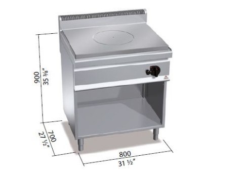 Kuchnia HIGH POWER gazowa żeliwna na podstawie 10 kW G7TPM Berto's