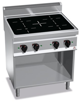 Kuchnia POWER INDUCTION 4-pola grzewcze na podstawie 14 kW/400V,E7P4M/IND Berto's