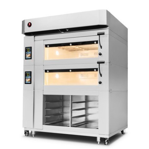 Piec piekarniczy modułowy |dwukomorowy|400 V|15,2 kW|1300x1280x1705mm RQPM-D