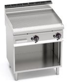 Płyta grillowa MULTIPAN gazowa ryflowana 10,8 kW na podstawie 2 niezależne strefy grzewcze G7FR8M-2 Berto's