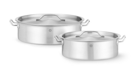 Garnek niski z pokrywką HENDI 10,8L ⌀360x110 Okrągły 836521