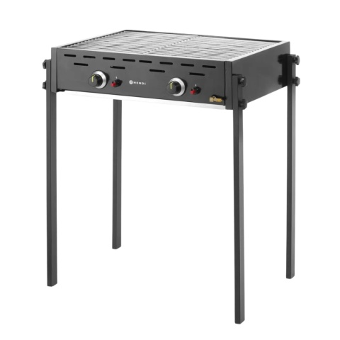 Grill Gazowy Roast-Master Pro 11,6 kW Dwie Strefy Grzewcze Czarny | HENDI 148822