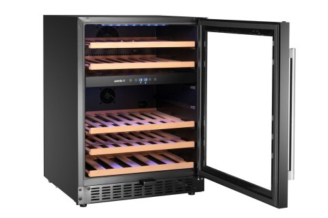 Lodówka do wina 2-strefowa poj. 46 butelek Arktic czarna 570x595x(H)820
