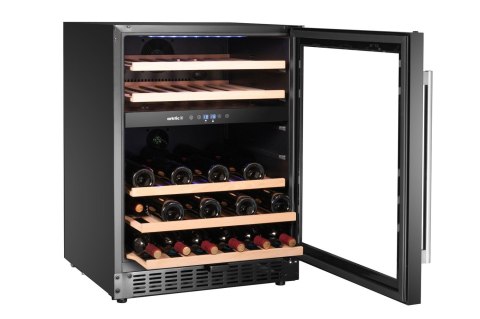 Lodówka do wina 2-strefowa poj. 46 butelek Arktic czarna 570x595x(H)820