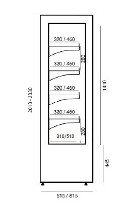 Regał chłodniczy Cebea Cebea Bochnia VERMELLO RCh-5 1250 (S615)