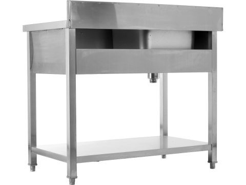 Stół nierdzewny ze zlewem jednokomorowym 100x60 cm Yato YG-30900