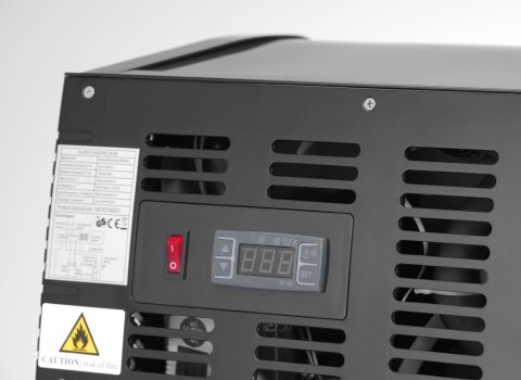 Witryna nadstawka chłodnicza do sushi 4x GN 1/3 z pojemnikami czarna Arktic 274071