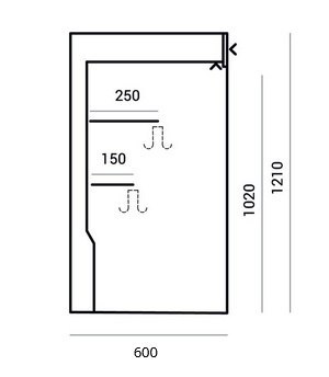 Regał chłodniczy Cebea Hellion 2/B 1040 Pod agregat zewnętrzny metal Cebea Bochnia RCh-1-2/B 1040 METAL