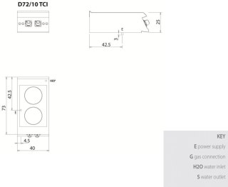 OLIS | Kuchnia indukcyjna 7 kW bez podstawy Diamante 700