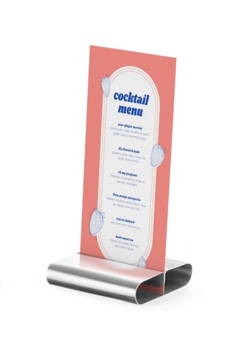 6x Podstawka Pod Kartę Menu 80x77 mm Zestaw | HENDI 665251