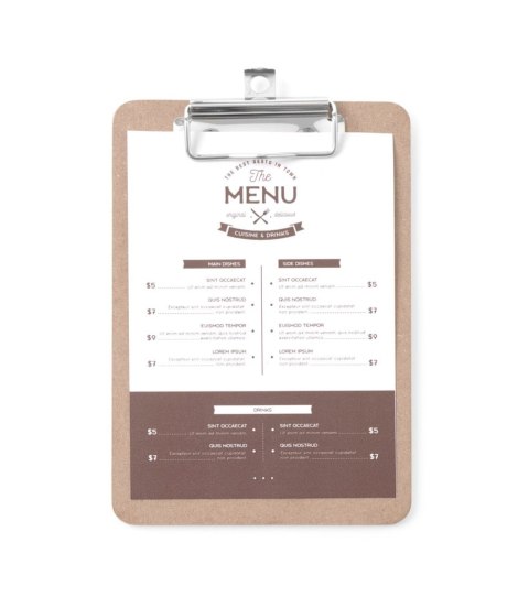 Podkładka Pod Menu 125x180 Mdf | HENDI 664179