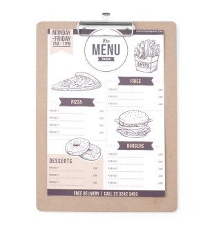 Podkładka Pod Menu 240x330 Mdf | HENDI 664155