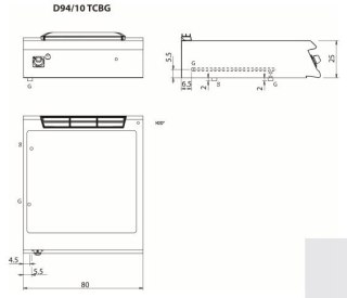 Bemar gazowy, 6 kW, 2x GN1/3 + 2x GN1/1, bez podstawy, Diamante 90, Olis