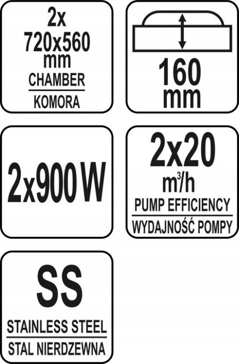 Pakowarka Próżniowa 2-komorowa Do Sklepu Gastronomii 60 Cm Yato Yg-09307