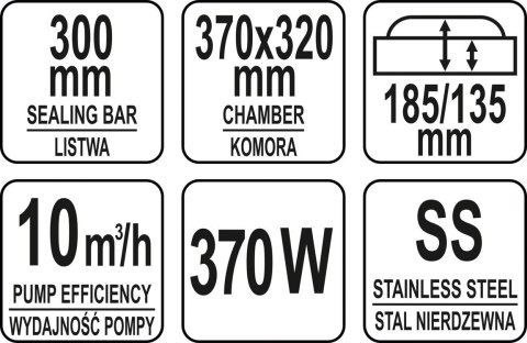 Pakowarka Próżniowa Komorowa Zgrzewarka z Listwą 300 mm Yato YG-09304