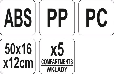 Pojemnik Barmański 5-Cio Częściowy Yato YG-07080