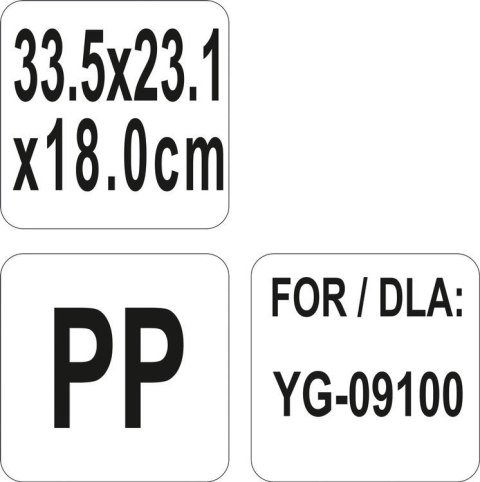 Pojemnik do Wózka Czarny z Polipropylenu 33.5x23.1x18 cm Yato YG-09104