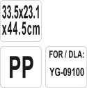 Pojemnik do Wózka Czarny z Polipropylenu 33.5x23.1x44.5 cm Yato YG-09105