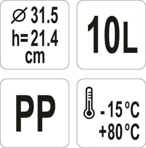 Pojemnik do Żywności 10l Okrągły Yato YG-00515