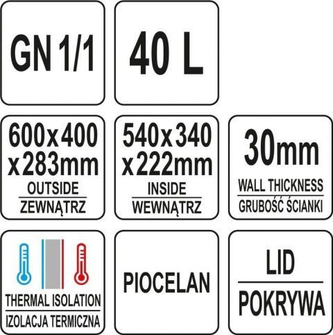 Pojemnik Termoizolacyjny 1/1 Gn Yato Yg-09210