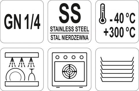 Pokrywka do GN 1/4 Stal Nierdzewna Yato YG-00373