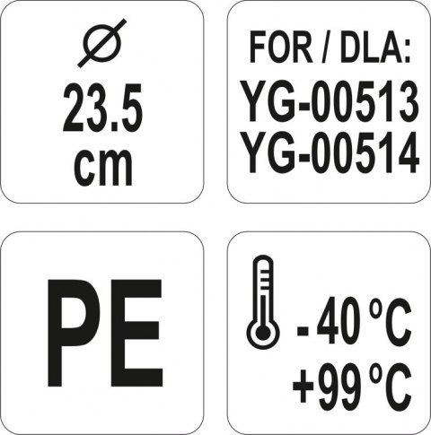 Pokrywka do Pojemnika 23.5x1 cm Yato YG-00520