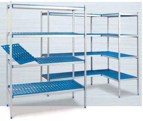 Regał do magazynu metalowy 3-półkowy 147x40x175 Alushelf 40108