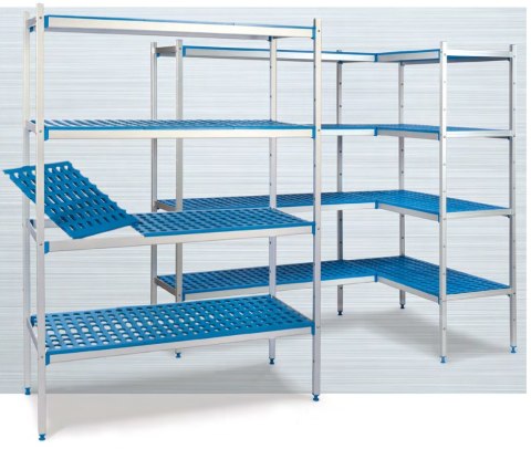 Regał do magazynu metalowy 3-półkowy 147x50x175 Alushelf 50108