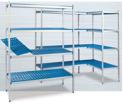 Regał do magazynu metalowy 3-półkowy 190x40x175 Alushelf 40113 Regał do magazynu metalowy 3-półkowy 190x40x175 Alushelf 40113