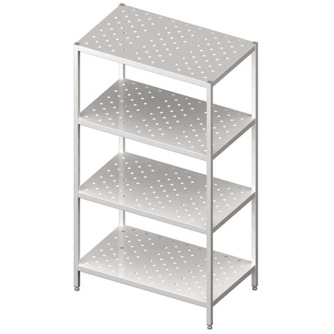 Regał Magazynowy Półki Perforowane 1300x400x1800, Skręcany Stalgast