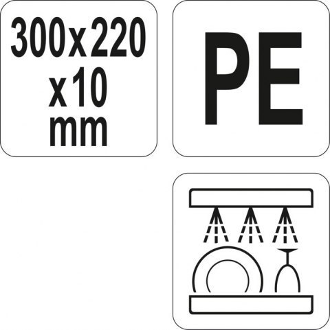 Profesjonalna Deska do Krojenia Kuchenna 300x220x10 Biała Yato YG-02153