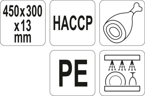 Deska do Krojenia 450x300x13 Brązowa Yato YG-02175