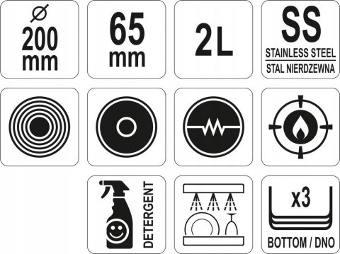 Rondel do Sosów Nierdzewny 20 Yato YG-00080