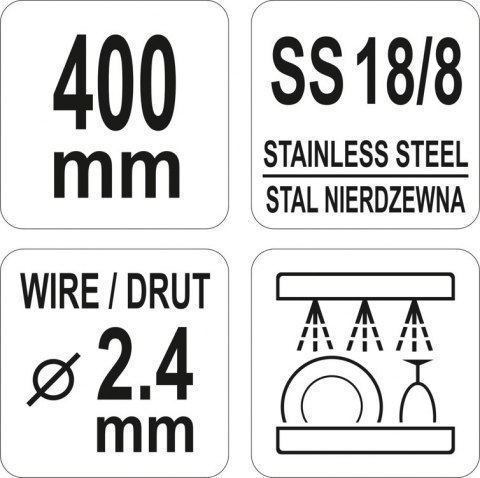 Rózga Kuchenna 400 Mm Yato Yg-02511 Rózga Kuchenna 400 Mm Yato Yg-02511