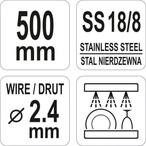 Rózga Kuchenna 500 Mm Yato Yg-02512 Rózga Kuchenna 500 Mm Yato Yg-02512