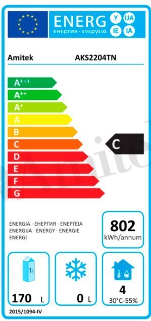 Profesjonalny Stół Chłodniczy 2-Drzwiowy 228L Amitek 1030061