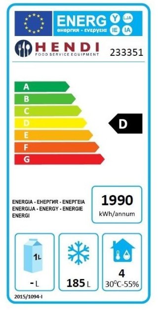 Stół Mroźniczy 2-Drzwiowy Z Bocznym Agregatem Hendi 233351