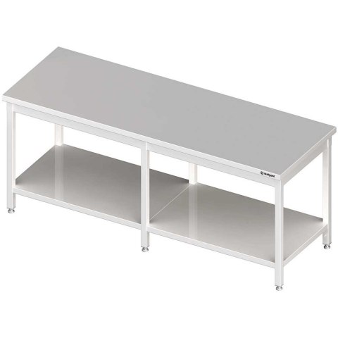 Stół Nierdzewny Centralny Z Półką 240x70 Stalgast Stół Nierdzewny Centralny Z Półką 240x70 Stalgast