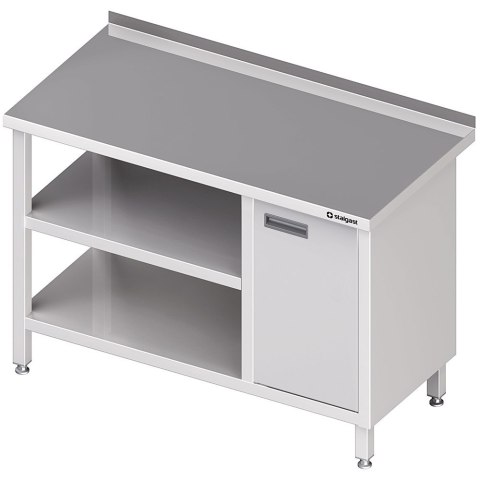 Stół Nierdzewny Przyścienny Z Szafką (P) I 2-Ma Półkami 1700x600 Stalgast Stół Nierdzewny Przyścienny Z Szafką (P) I 2-Ma Półkami 1700x600 Stalgast
