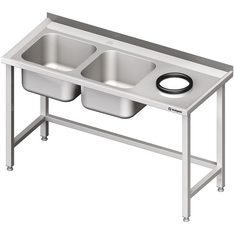 Stół Nierdzewny Ze Zlewem Z Otworem 1700x600 2-Komory Po Lewej Stalgast 981026170 Stół Nierdzewny Ze Zlewem Z Otworem 1700x600 2-Komory Po Lewej Stalgast 981026170