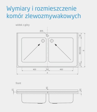 Stół Nierdzewny Gastronomiczny Z 2 Małymi Zlewami I Półką 90x60x85 Polgast 222096-Mk