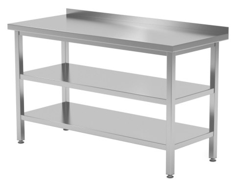 Stół Nierdzewny Gastronomiczny Z 2 Półkami 140x70x85 Polgast 103147/2 Stół Nierdzewny Gastronomiczny Z 2 Półkami 140x70x85 Polgast 103147/2