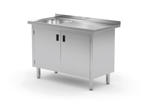 Stół Nierdzewny Gastronomiczny Szafka Ze Zlewem 80x70x85 Polgast 218087 Stół Nierdzewny Gastronomiczny Szafka Ze Zlewem 80x70x85 Polgast 218087
