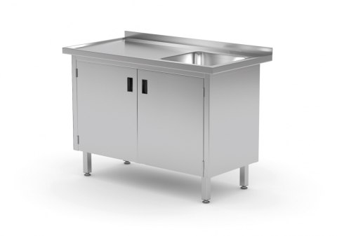 Stół Nierdzewny Gastronomiczny Szafka Ze Zlewem 80x70x85 Polgast 218087 Stół Nierdzewny Gastronomiczny Szafka Ze Zlewem 80x70x85 Polgast 218087
