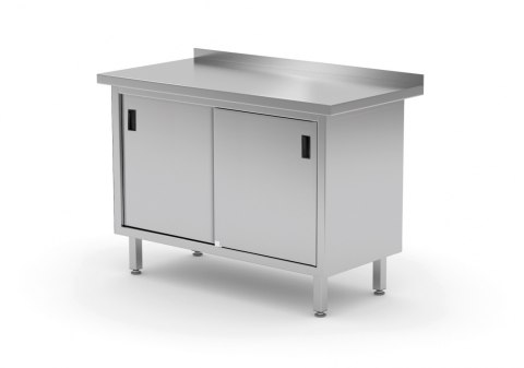 Stół Nierdzewny Gastronomiczny Z Szafką 160x60x85 Drzwi Suwane Polgast 127166 Stół Nierdzewny Gastronomiczny Z Szafką 160x60x85 Drzwi Suwane Polgast 127166