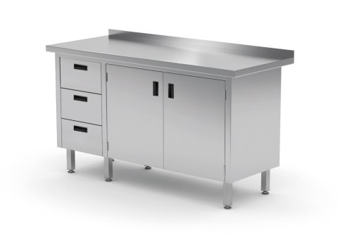 Stół Nierdzewny Gastronomiczny Z Szafką I 3 Szufladami 110x70x85 Polgast 137117 Stół Nierdzewny Gastronomiczny Z Szafką I 3 Szufladami 110x70x85 Polgast 137117